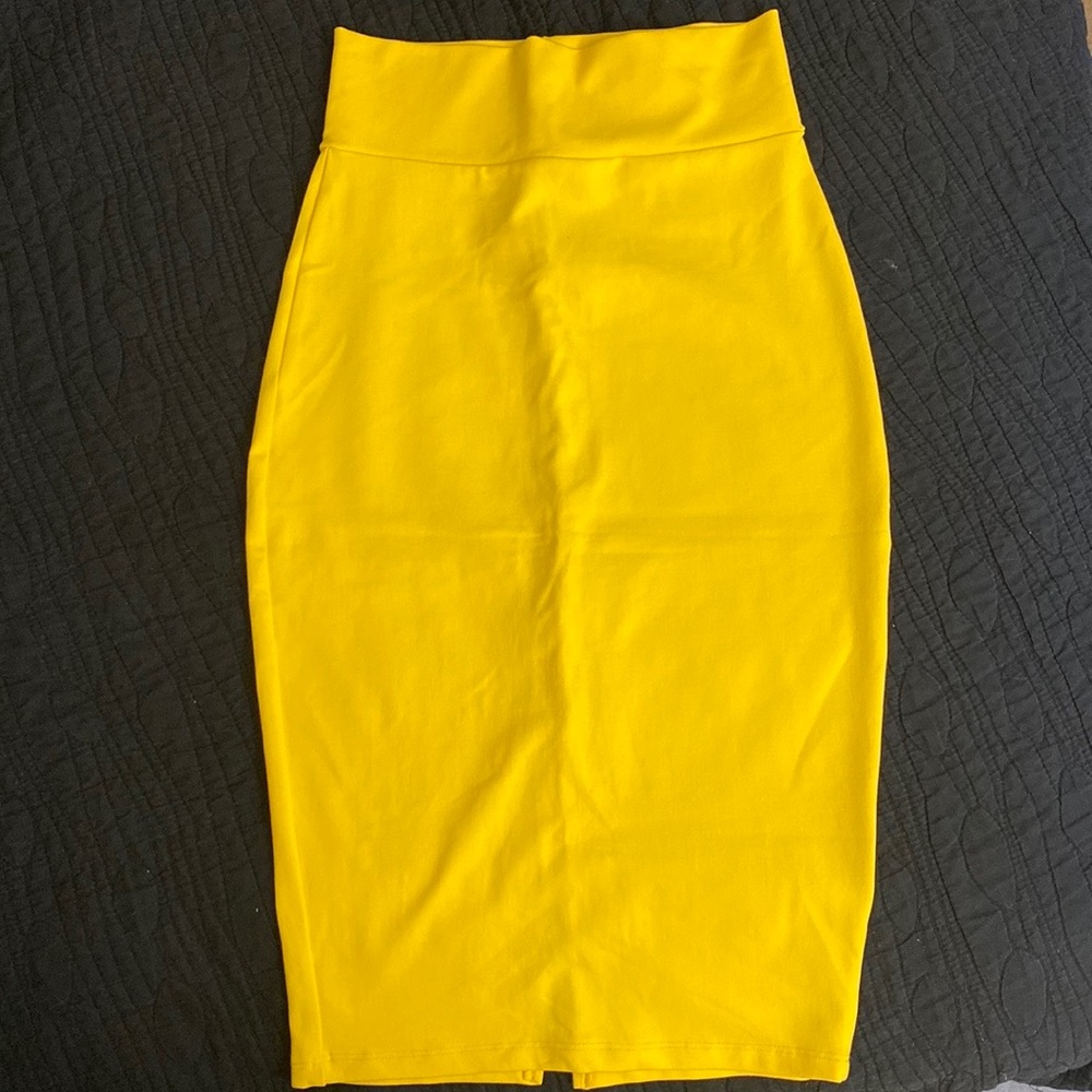 Yellow Pencil Skirt